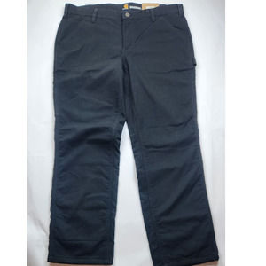 Carhartt Crawford Pants Fleece Lined Original Fit Straight Leg Womens 16 Black